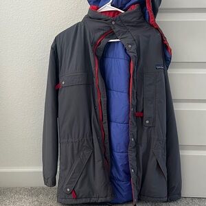 Patagonia women’s S purple, red, and grey vintage snow ski parka puffer Jacket